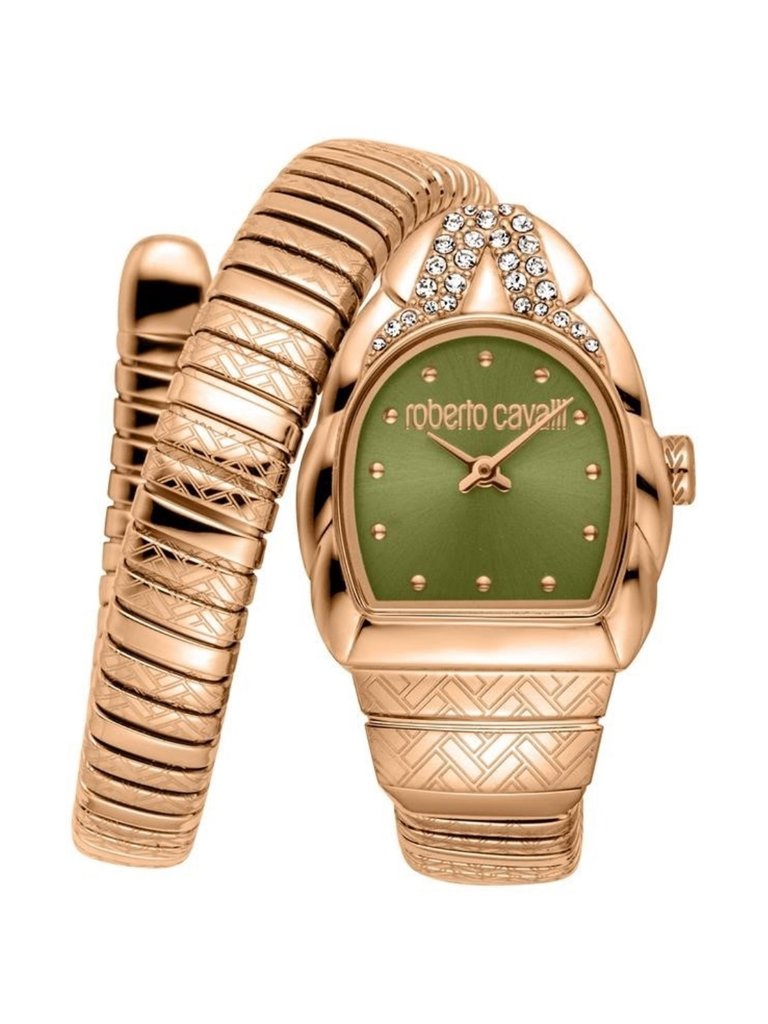 Nwt Roberto Cavalli Aurora Green Dial Ladies Watch